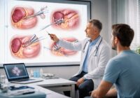 Information patient : écran de projection pour expliquer une opération Information patient : écran de projection pour expliquer une opération